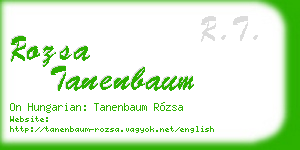 rozsa tanenbaum business card